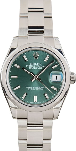 Rolex Datejust 31 Ref 278240 Mint Green Dial