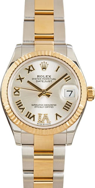 Pre-Owned Ladies Rolex Datejust 31 ref 278273 Silver Diamond VI Dial