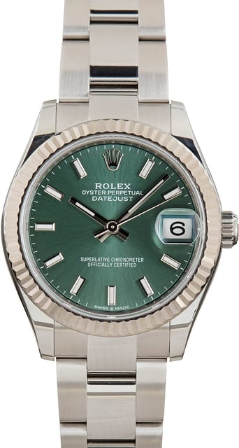 Ladies Rolex Datejust Ref 278274 Mint Green Dial
