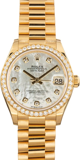Pre-Owned Ladies Rolex Datejust 31 Ref 278288 Mother of Pearl Diamond Dial