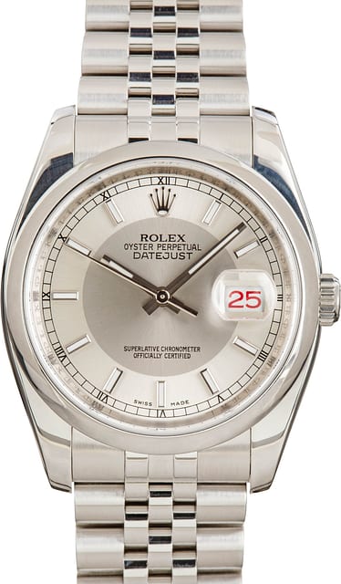 Rolex Datejust 36 Ref 116200 Silver Concentric Dial