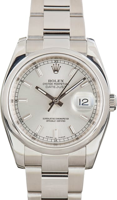 Used Rolex Datejust Ref 116200 Silver Dial