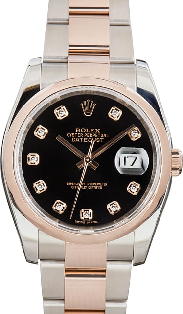 Rolex Datejust 116201 Black Diamond Dial