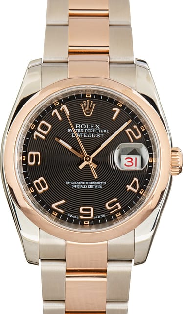 Used Rolex Datejust 36 Ref 116201 Black Concentric Arabic Dial