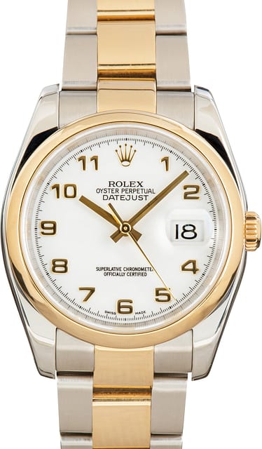 Pre-Owned Rolex Datejust 36 Ref 116203 White Arabic Dial