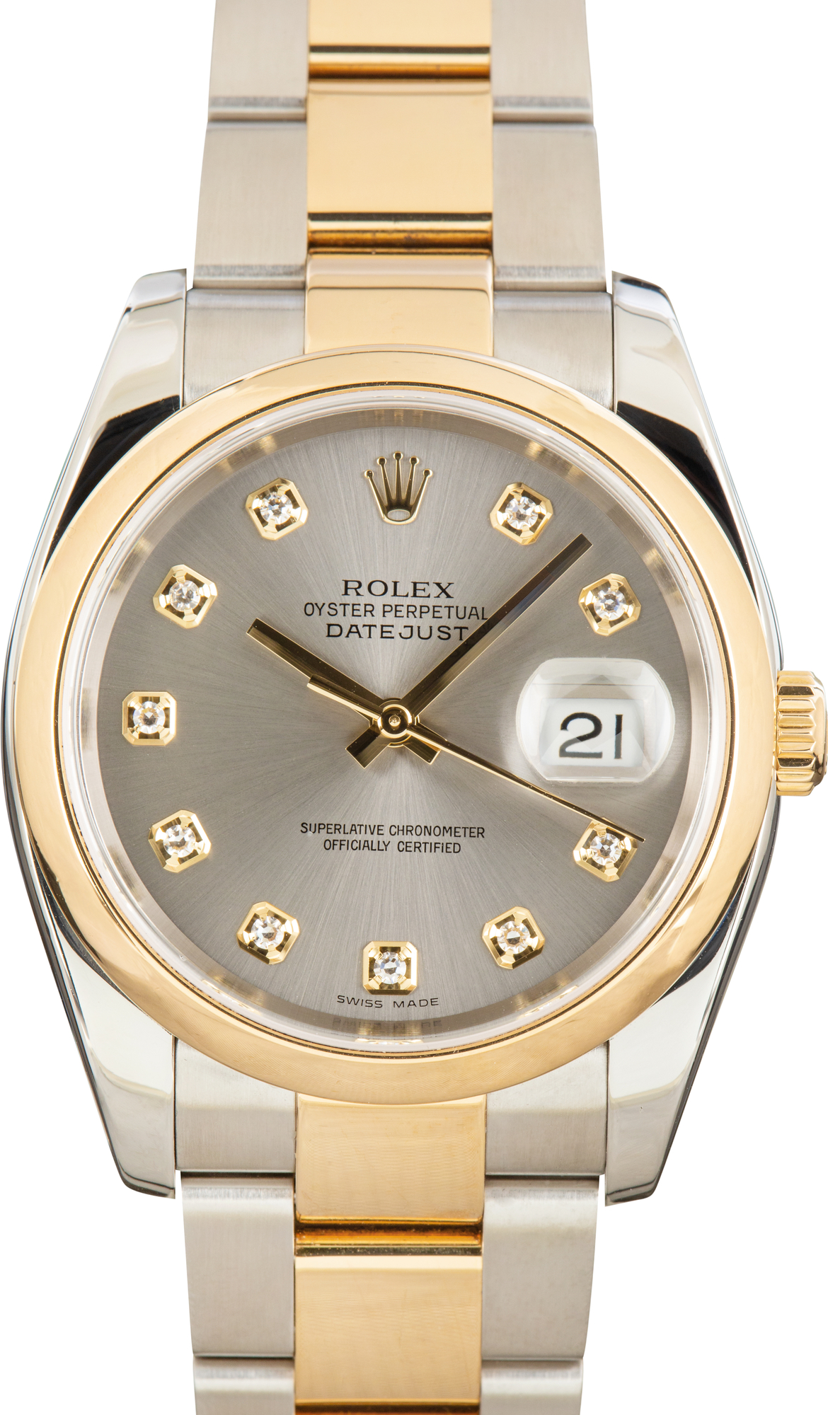 Pre-Owned Rolex Datejust 36 Ref 116203 Slate Diamond Dial