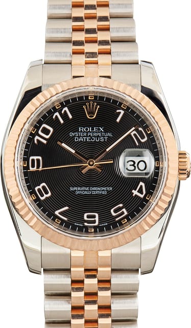 Used Rolex Datejust 36 ref 116231 Black Arabic Dial