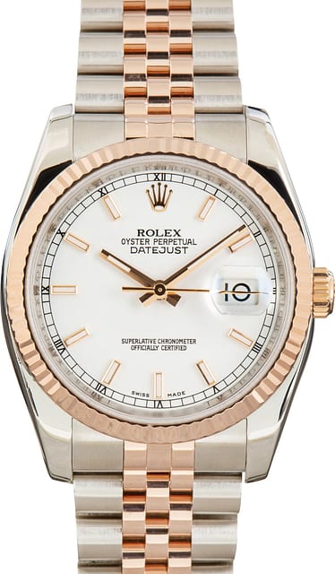 Used Rolex Datejust 36 ref 116231 White Dial