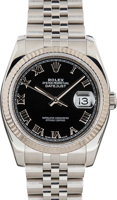 Rolex Datejust 116234 Black Roman Dial