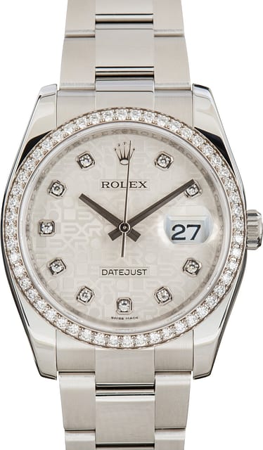 Pre-Owned Rolex Datejust 36 Ref 116244 Jubilee Diamond Dial