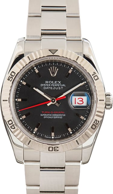 Used Rolex Datejust Ref 116264 Thunderbird Black Dial