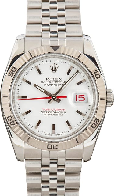 Rolex Datejust 116264 White Dial Thunderbird