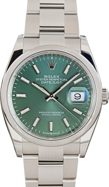Rolex Datejust 36 126200 Mint Green Dial
