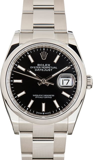 Pre-Owned Rolex Datejust 36 126200 Black Dial