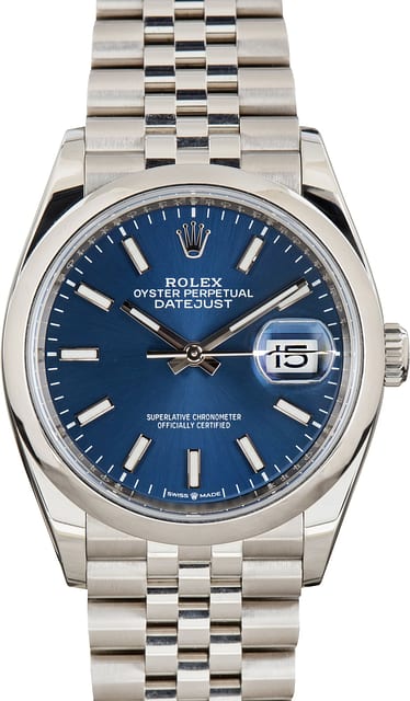 Pre-Owned Rolex Datejust 36 126200 Blue Index Dial