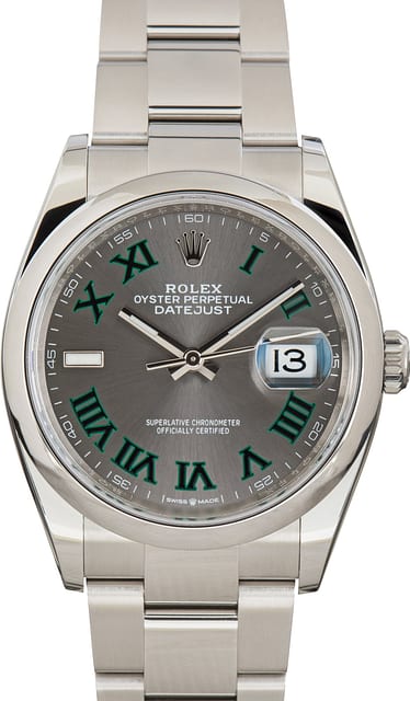 Pre-Owned Rolex Datejust 36 Wimbledon Dial Ref 126200