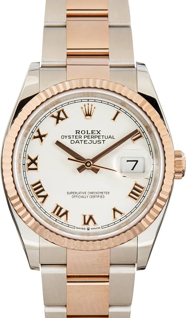 Used Rolex Datejust 36 ref 126231 White Roman Dial