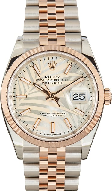 Pre-Owned Rolex Datejust 36 Ref 126231 Palm Motif Dial