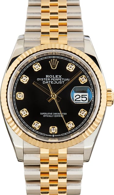 Used Rolex Datejust 126233 Black Diamond Dial