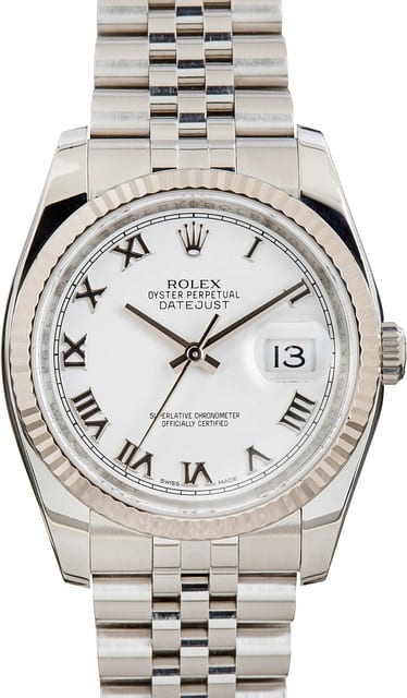 Rolex Datejust 36 Ref 116234 White Dial