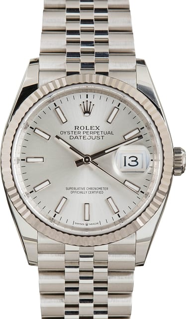 Rolex Datejust 36 Silver Dial 126234 Jubilee Bracelet