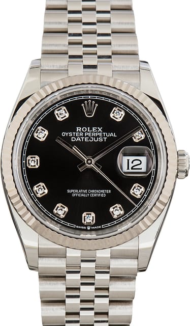 Pre-Owned Rolex Datejust 36 126234 Black Diamond Dial