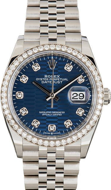 Pre-Owned Rolex Datejust 36 Ref 126284 Blue Diamond Dial