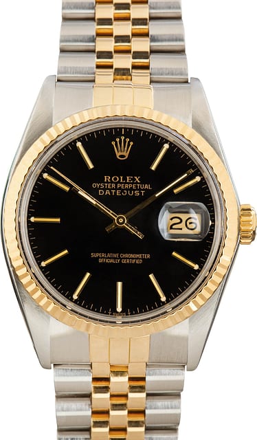 Rolex Datejust Two-Tone 16013 Black Dial