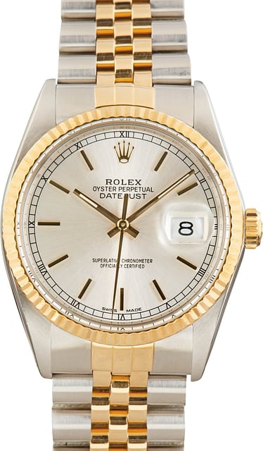 Pre-Owned Silver Dial Rolex Datejust 36 ref 16013