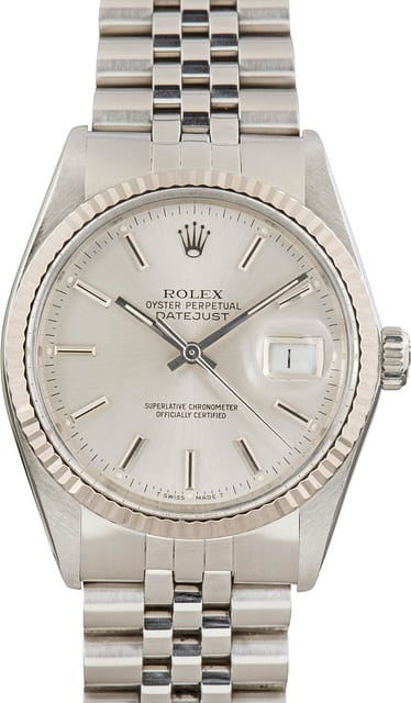 Pre-Owned Rolex Datejust 36 Silver Dial 16014