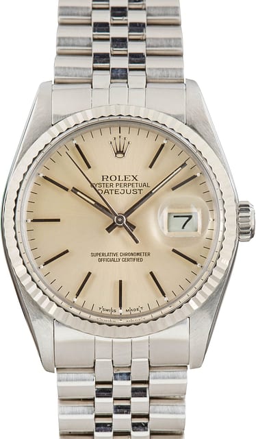 180094 Rolex Datejust Ref. 16014 Silver Dial
