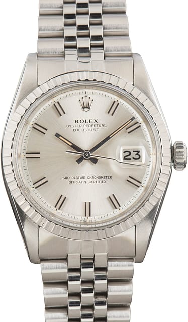 Used Rolex Datejust Steel 1603 Silver Dial