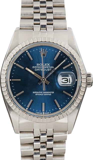 Used Rolex Datejust 16030 Blue Dial