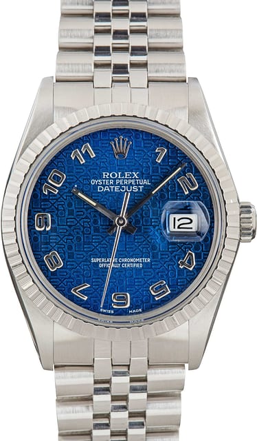 Rolex Datejust 16030 Blue Jubilee Dial