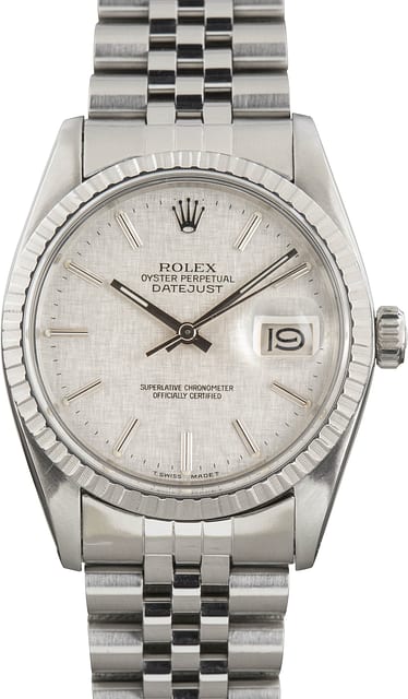 Used Rolex Datejust 36 Ref 16030 Silver Linen Dial