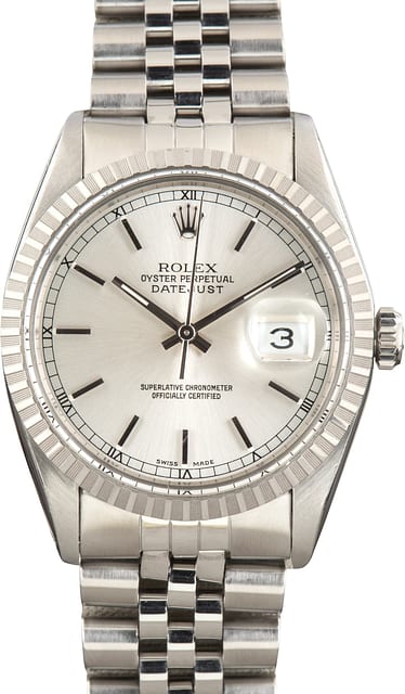 Pre-Owned Rolex Datejust 36 Silver Dial 16030