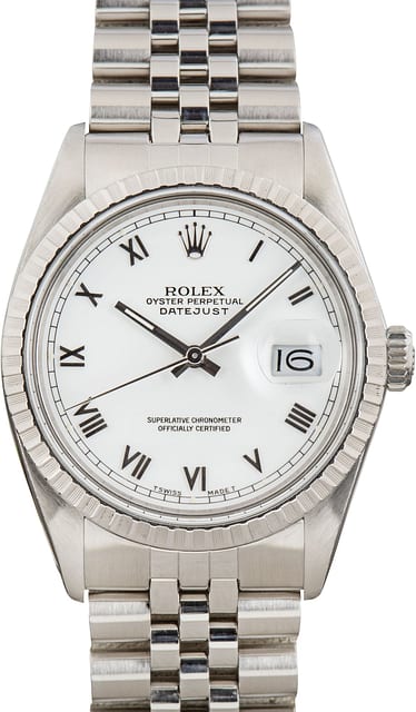 Pre-Owned Rolex Datejust Ref 16030 White Dial