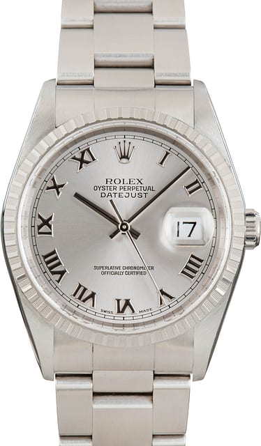Rolex Datejust 16220 Silver Dial