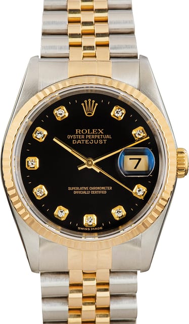 Rolex Datejust 36 Ref 16233 Diamond Dial