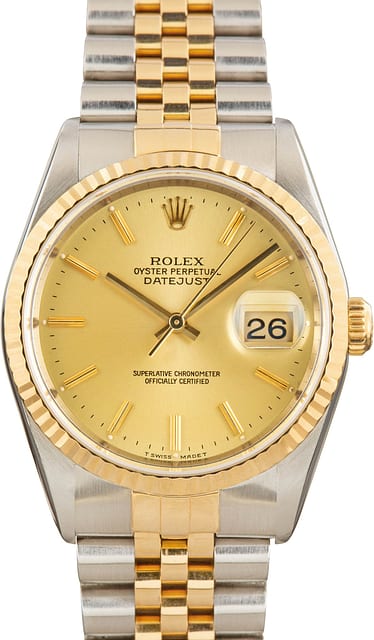 Used Rolex Datejust 36 16233 Champagne