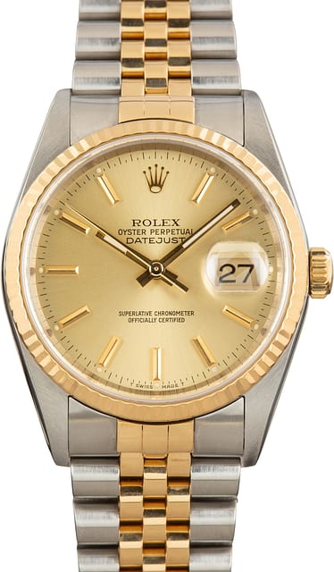 Rolex Datejust Ref 16233 Gold & Steel