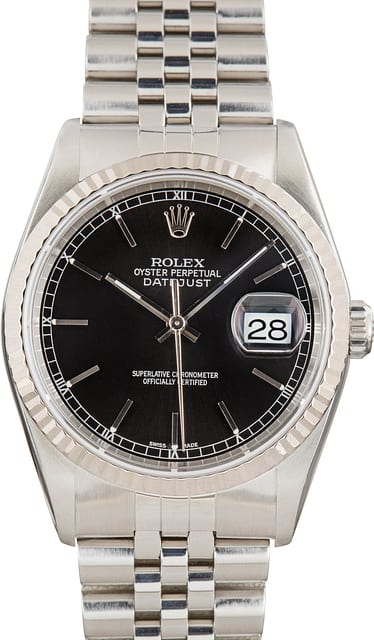 Rolex Datejust 36 Ref 16234 Black Dial