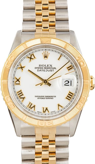 Rolex Datejust Ref 16263 White Dial Thunderbird
