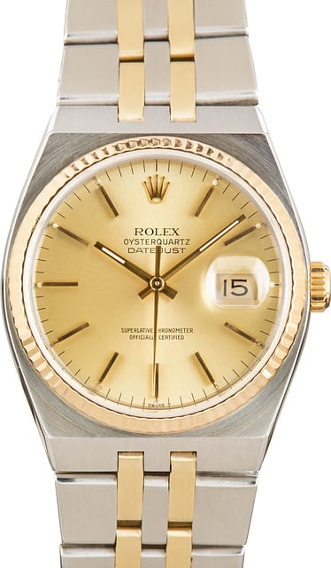 Rolex Datejust 36 Oysterquartz Ref 17013 Champagne