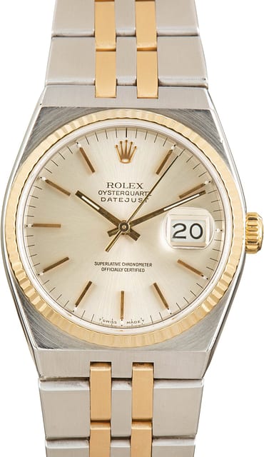 Used Rolex Datejust OysterQuartz Ref 17013 Silver Dial