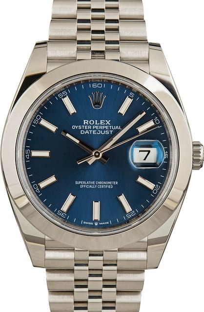 PreOwned Rolex Datejust 41 Ref 126300 Blue Dial