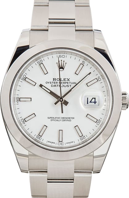 Rolex Datejust 41 126300 White Index Dial