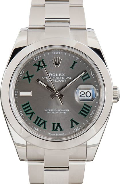 Rolex Datejust 41 126300 Wimbledon Roman Dial