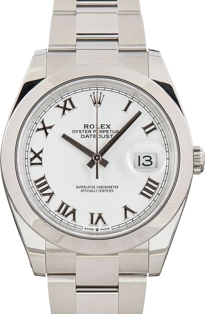 Used Rolex Datejust 41 126300 White Dial