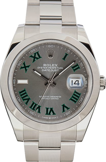 Rolex Datejust 41 Ref 126300 Rhodium Roman Dial